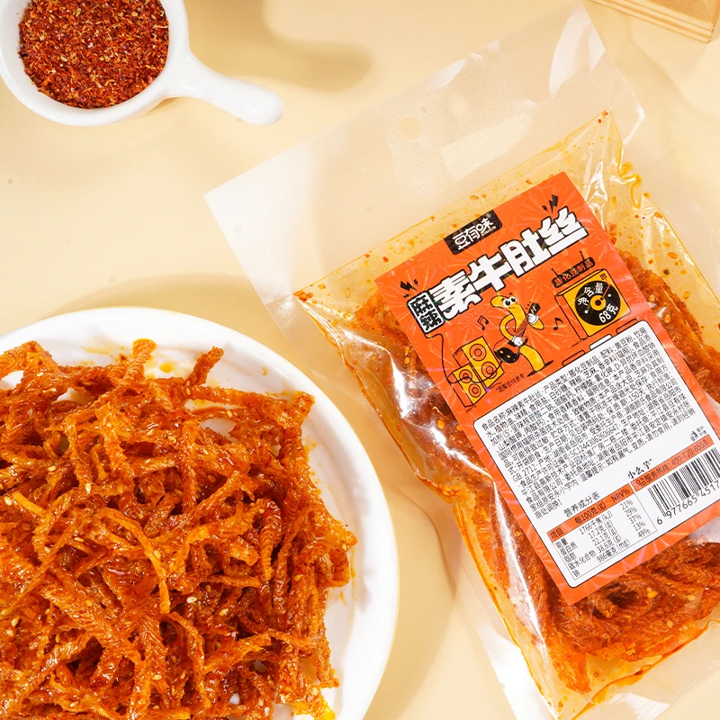 豆有味麻辣素牛肚丝豆制品辣条追剧解馋休闲儿时童年零食68g/包