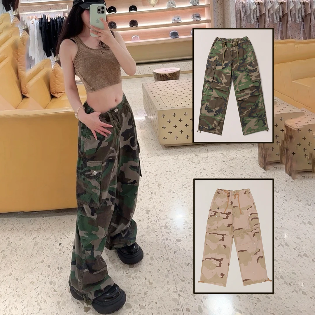 十字经典复古迷彩伞兵裤户外休闲多口袋工装长裤