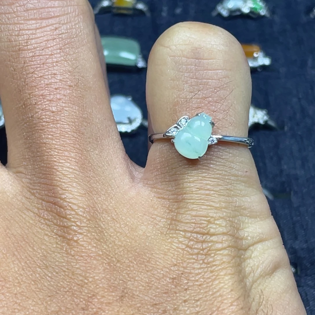 翡翠银S925镶嵌戒指