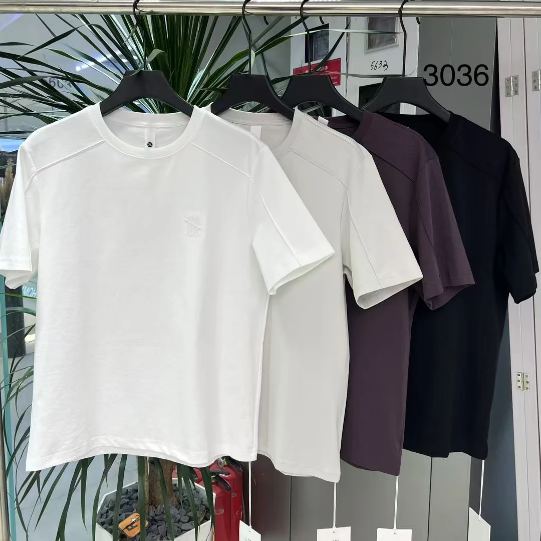 夏季男士透气百搭圆领休闲半袖上衣潮流时尚