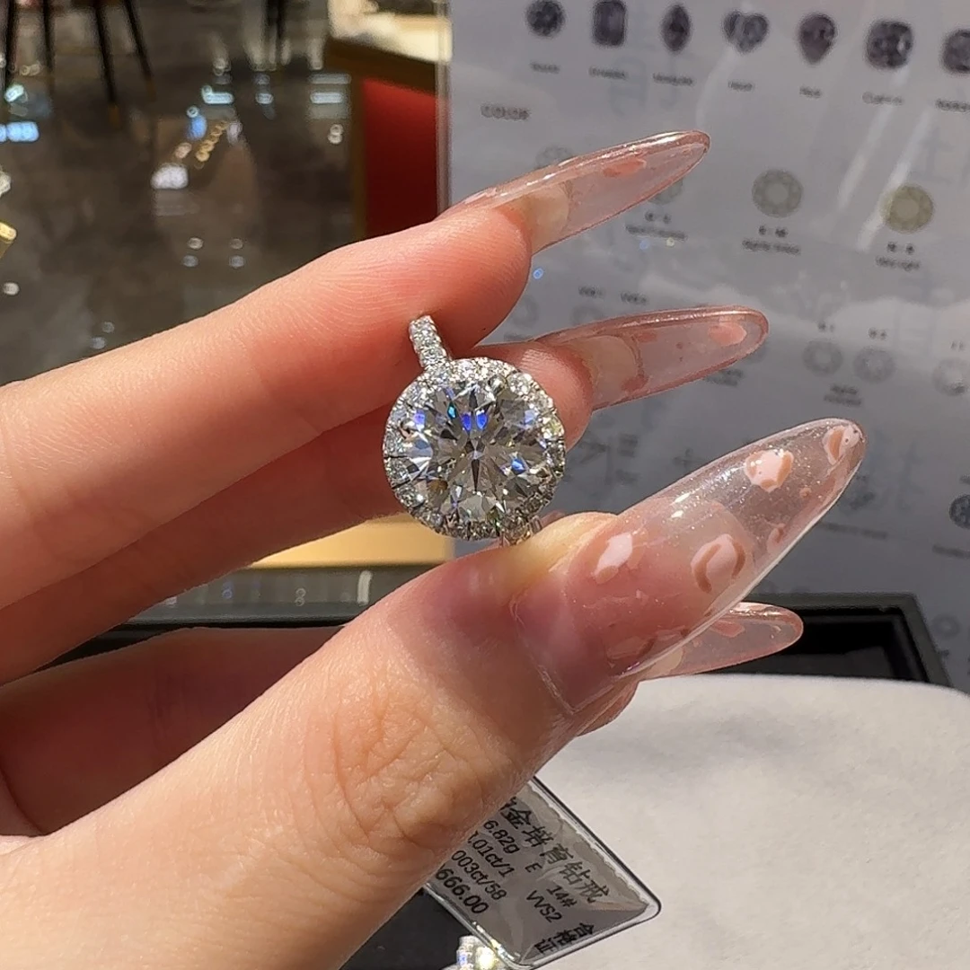 铂Pt950镶嵌实验室培育钻石