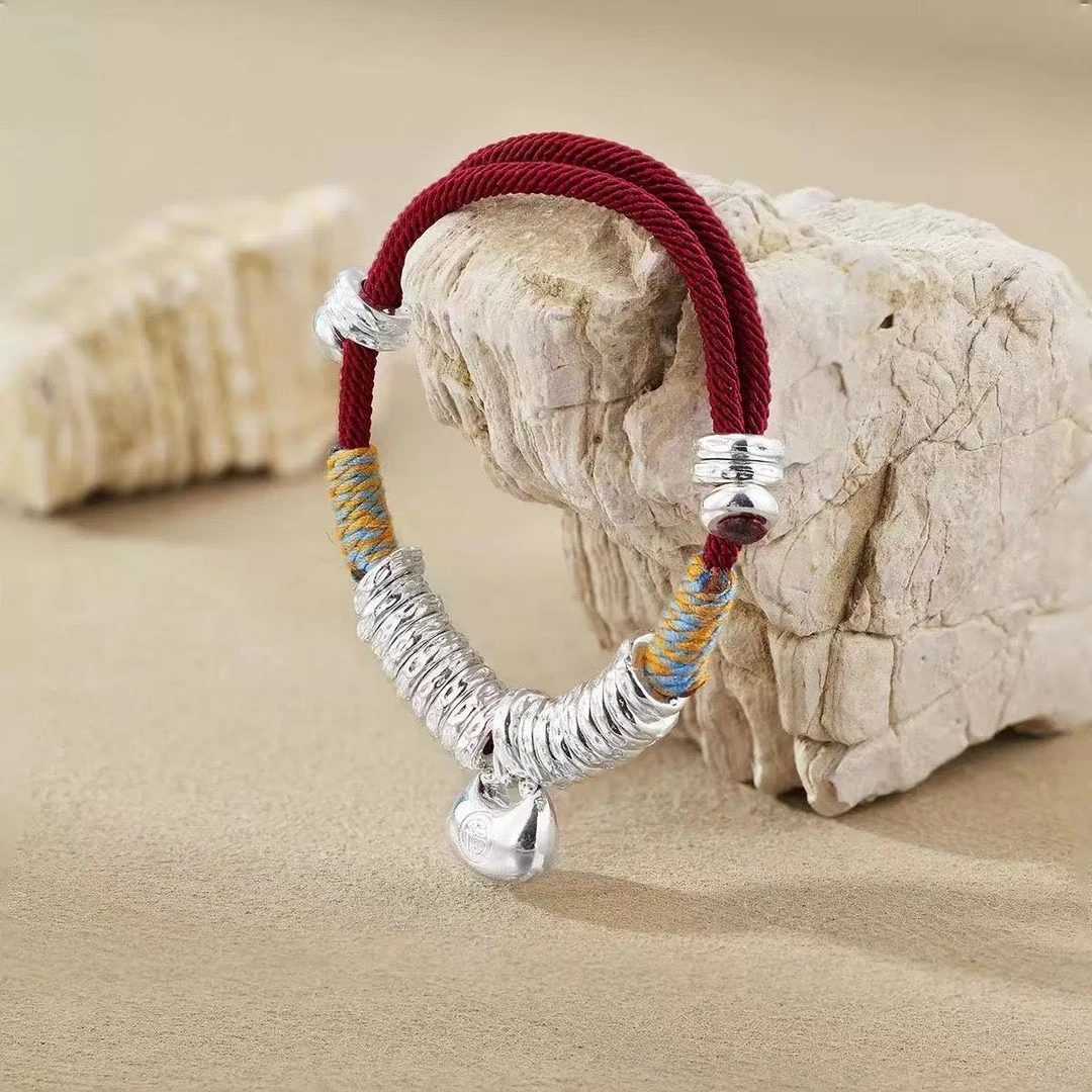 足银手链 足银吞金兽中式招财如意手链 CL091