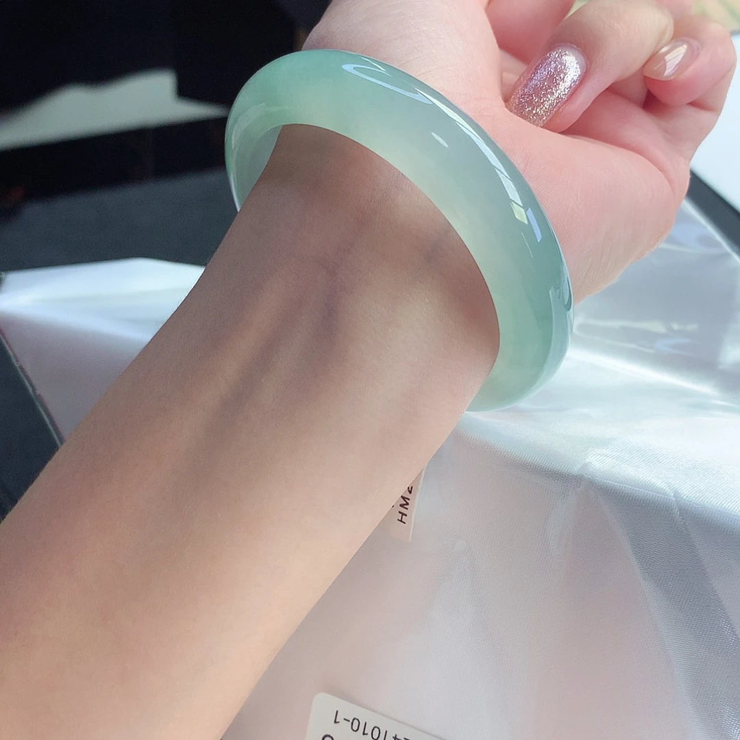 未镶嵌手镯翡翠天然A货翡翠55/56冰种晴水底毕业镯