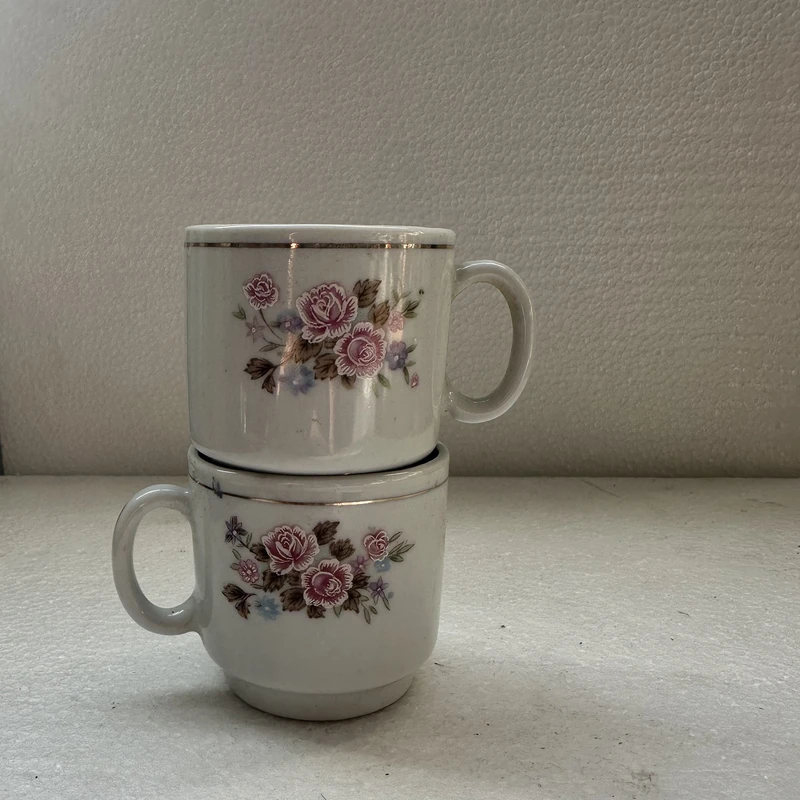 {微瑕慎拍}玫瑰花咖啡杯景德镇高温陶瓷杯
