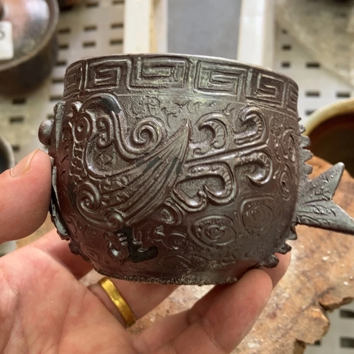 柴烧茶具茶杯大放漏