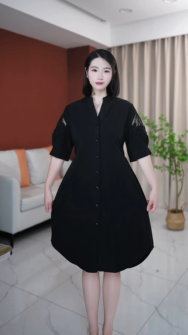 F23夏季时尚洋气宽松大码连衣裙气质显瘦款连衣裙