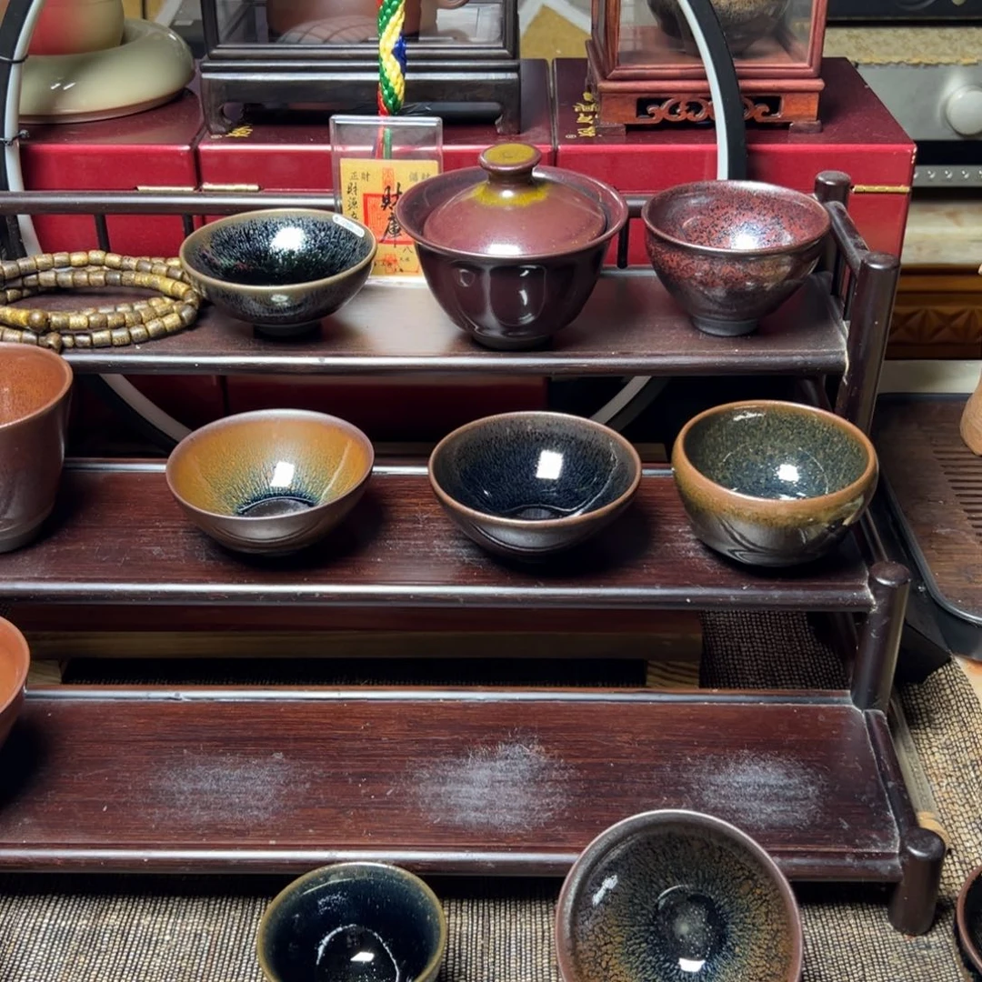 茶盏@*柴烧3只不同釉面