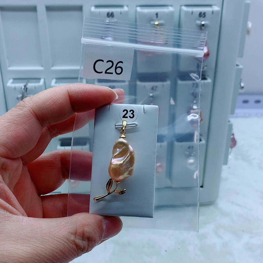 吊坠(不含链)淡水珍珠合金