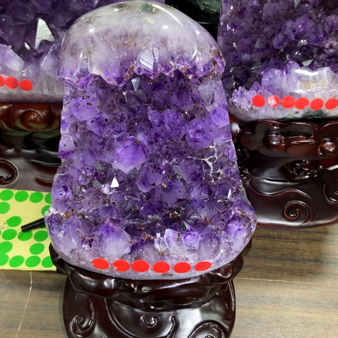 紫晶未镶嵌摆件水晶