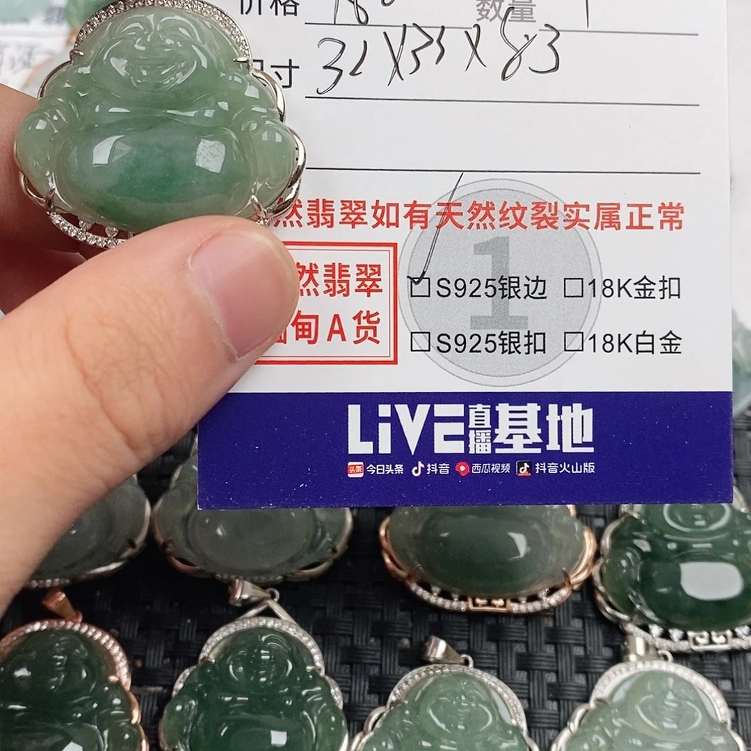 翡翠银S925镶嵌颈饰