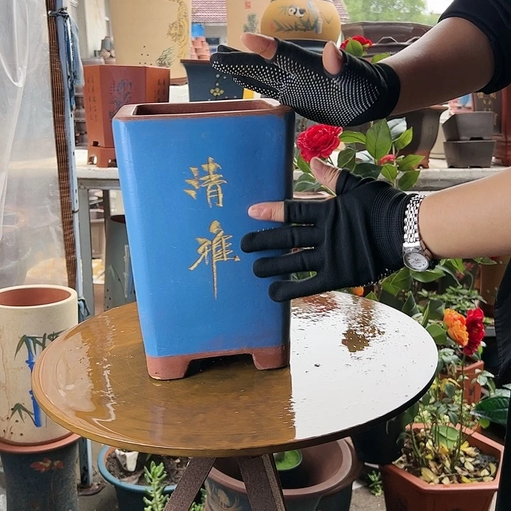 17蓝四方花盆花盆花盆