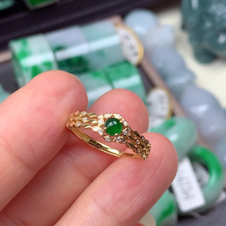 翡翠戒指未镶嵌天然翡翠a货