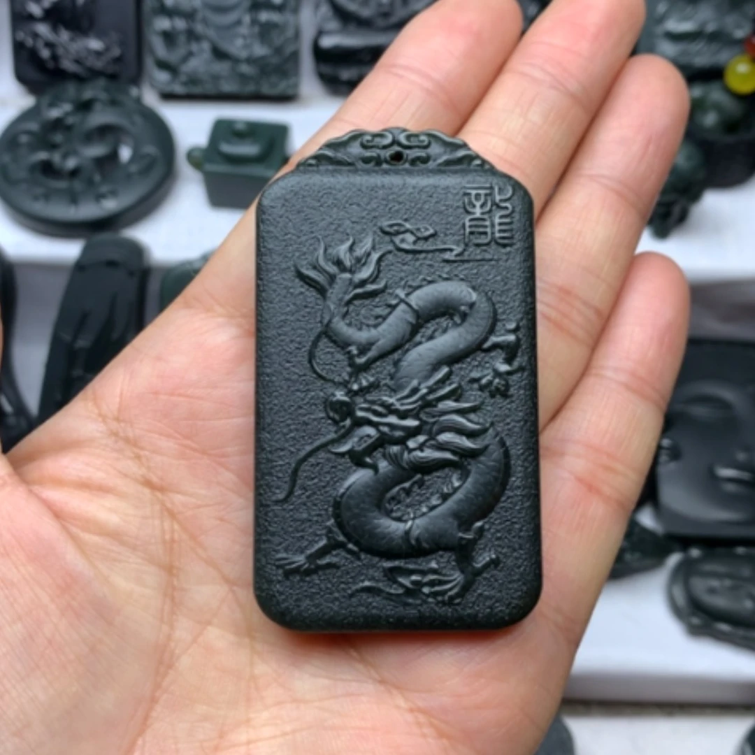 【闪购商品】和田玉颈饰未镶嵌巡**员双面雕刻