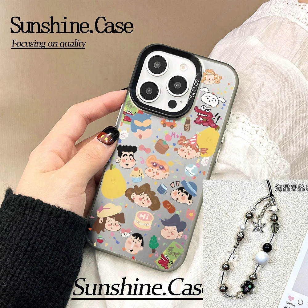 【彩银】小新全家福适用于苹果16promax华为vivo小米oppo防摔手机壳