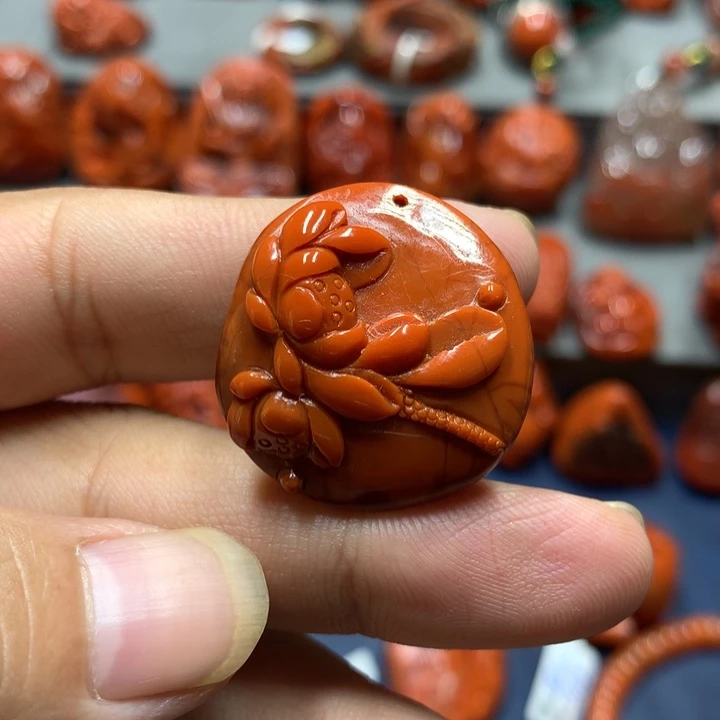 南红玛瑙未镶嵌吊坠(不含链)