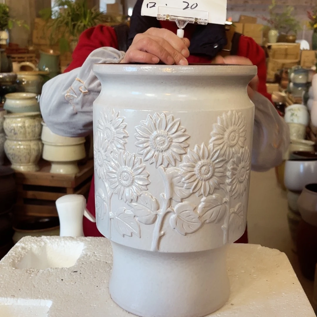 紫砂花盆高度30口径20