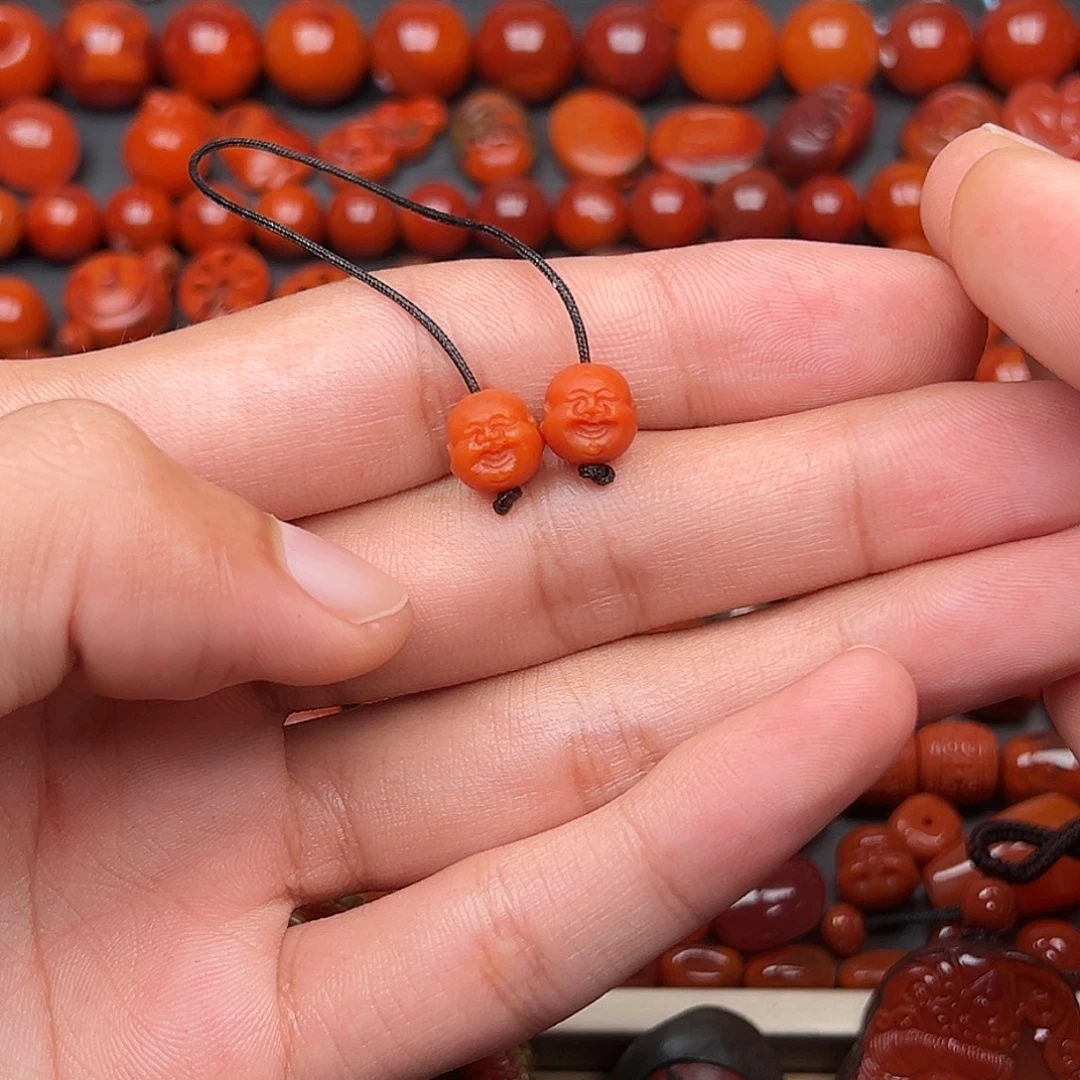 南红玛瑙未镶嵌弟子珠