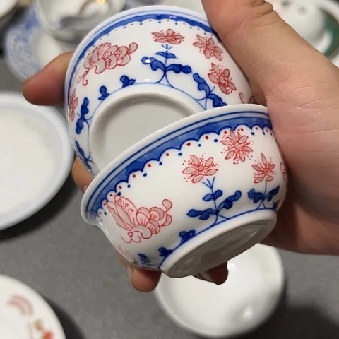 陶瓷手绘杯两个陶瓷