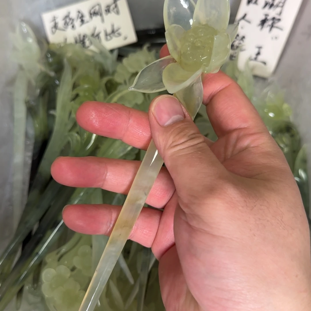 岫玉发饰未镶嵌岫玉发簪就是好看