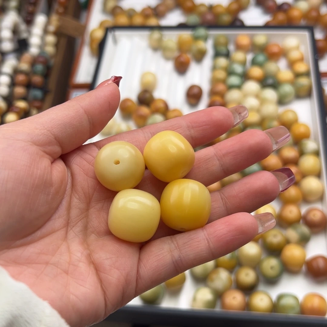 菩提根/象牙果手串懒*卡20桶珠干磨微瑕