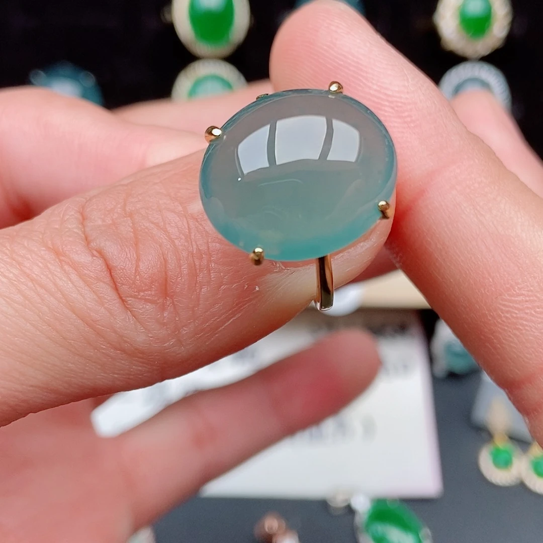 翡翠戒指银S925镶嵌084654833