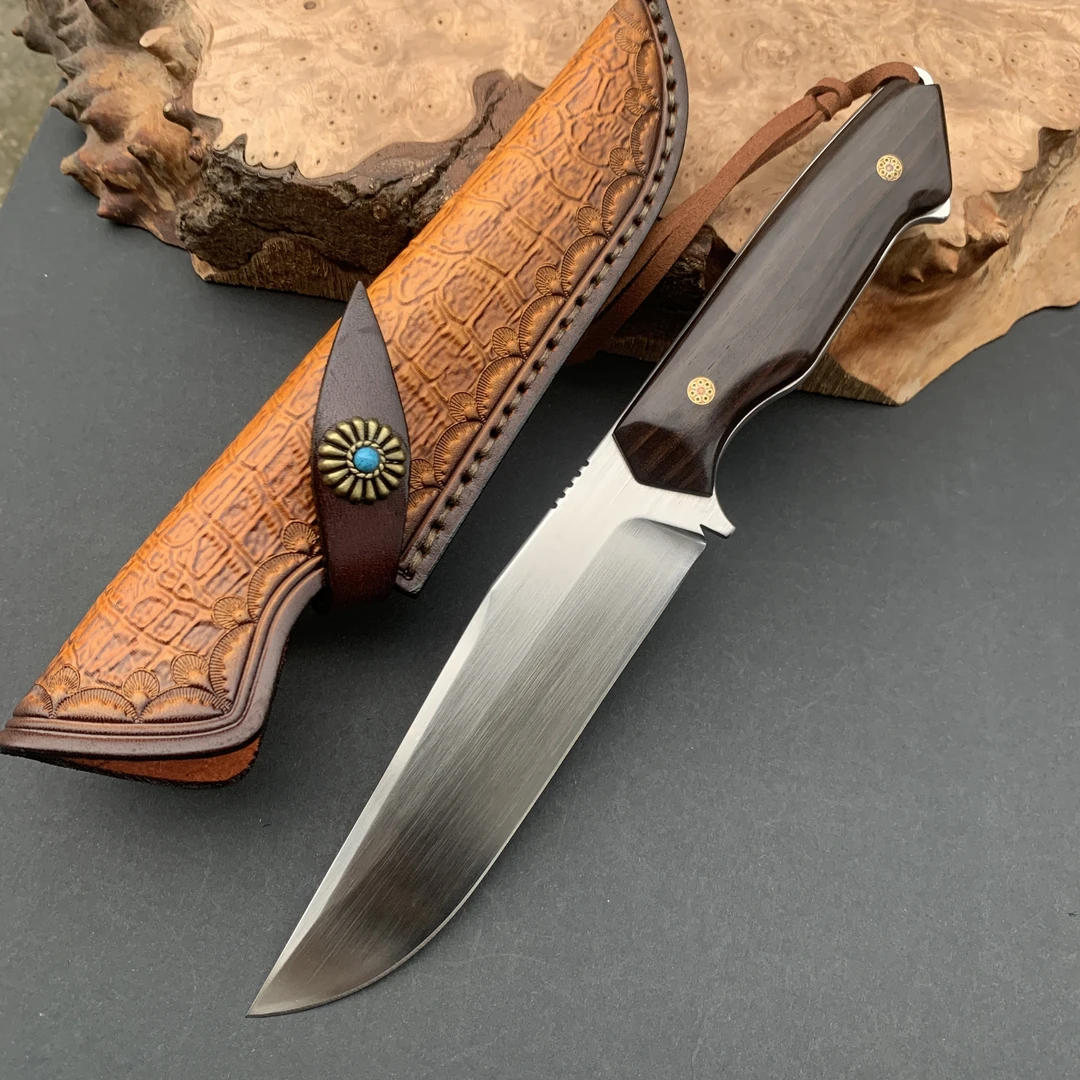 （新疆包邮）一升百高硬度VG10锋利户外刀收藏把玩摆件手工刀露营野