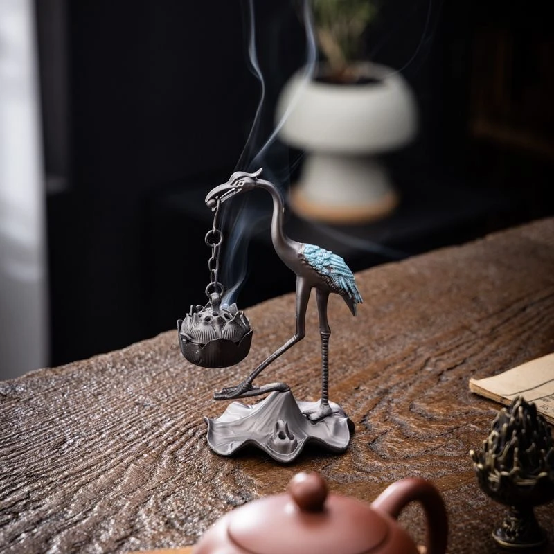 鹅梨帐中香+蓝仙鹤莲花吊炉香道-无礼盒-@@zh1871