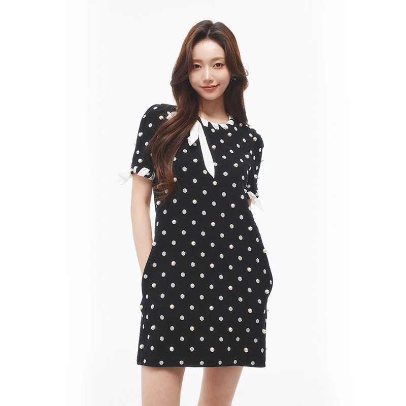 LE FAME/拉飞姆2025夏季新款修身针织女士连衣裙FF25X00ZO285