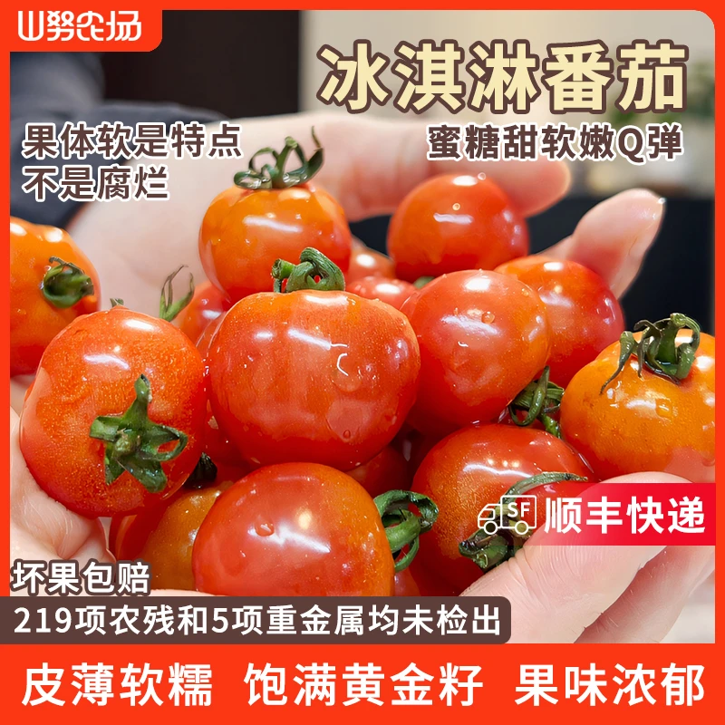 【顺丰快递】山努冰淇淋番茄水果西红柿皮薄软糯多汁新鲜生吃小柿子