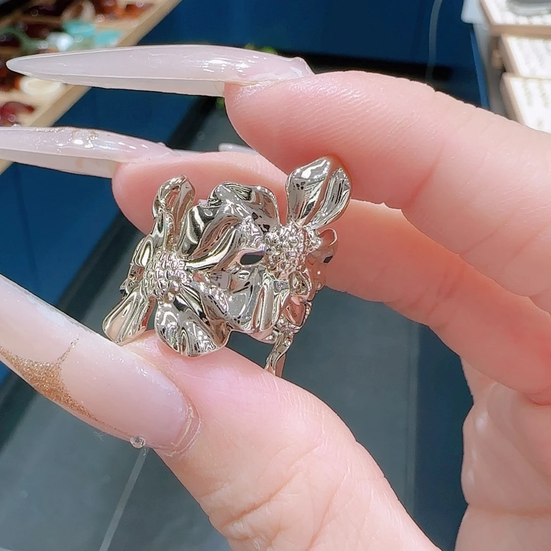锆石铜合金925银戒指
