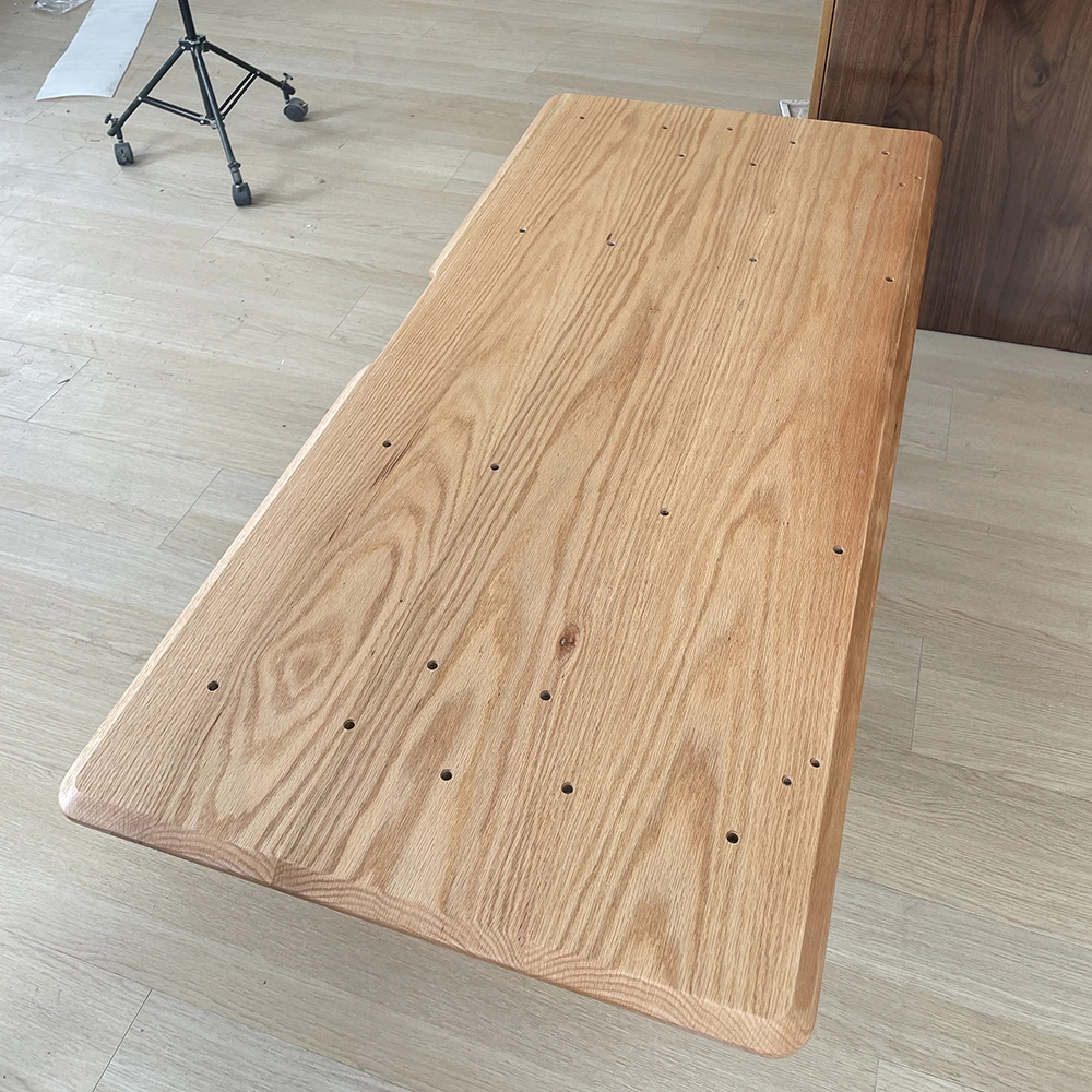红橡木桌面150*70*2.2cm电脑桌面
