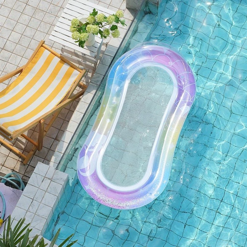 美人鱼充气浮排成人男女水上躺椅夹网浮床加厚游泳圈漂浮戏水玩具