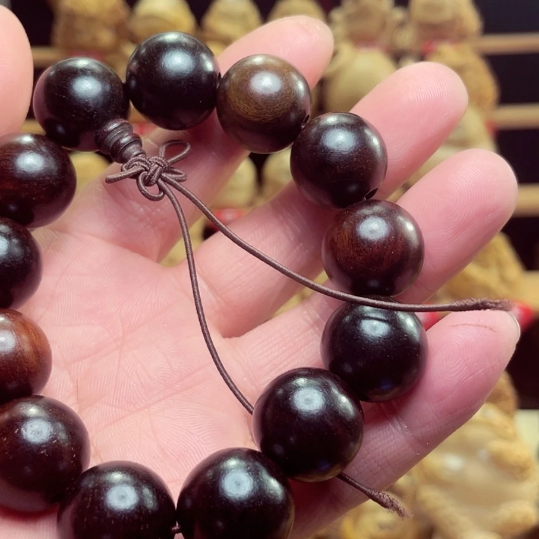 香榧木风**顺竹根雕手串手把件