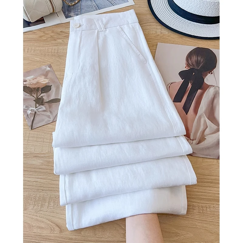 La babite高级感阔腿裤女2025年夏季新款今年流行透气凉感休闲裤