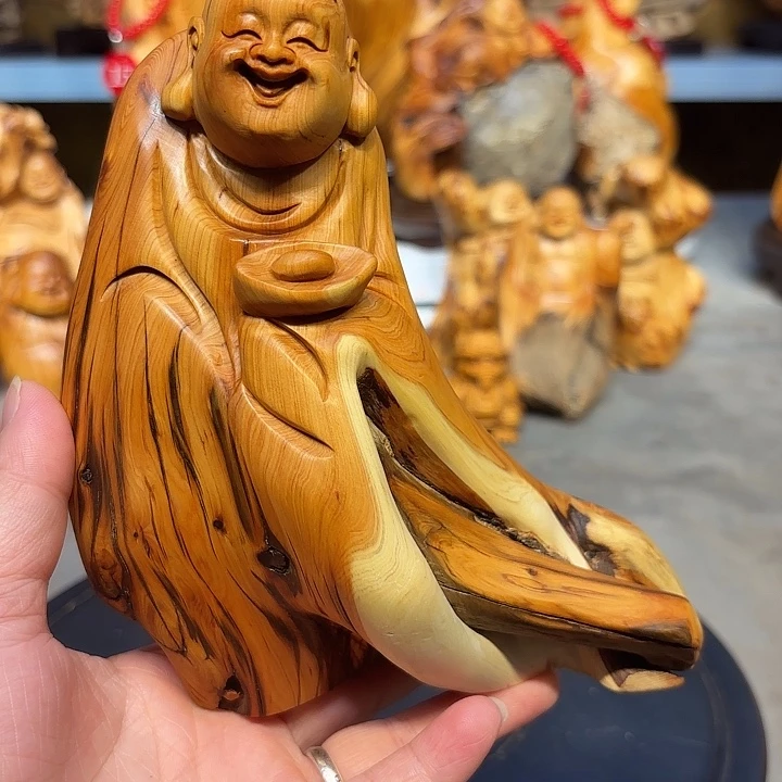 柏木太行崖柏弥勒佛