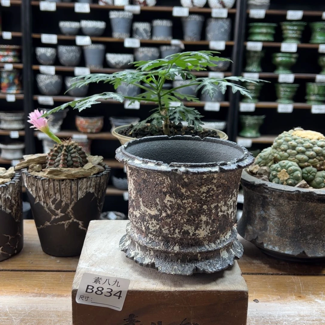 素八九陶瓷内口10.5高11花**时