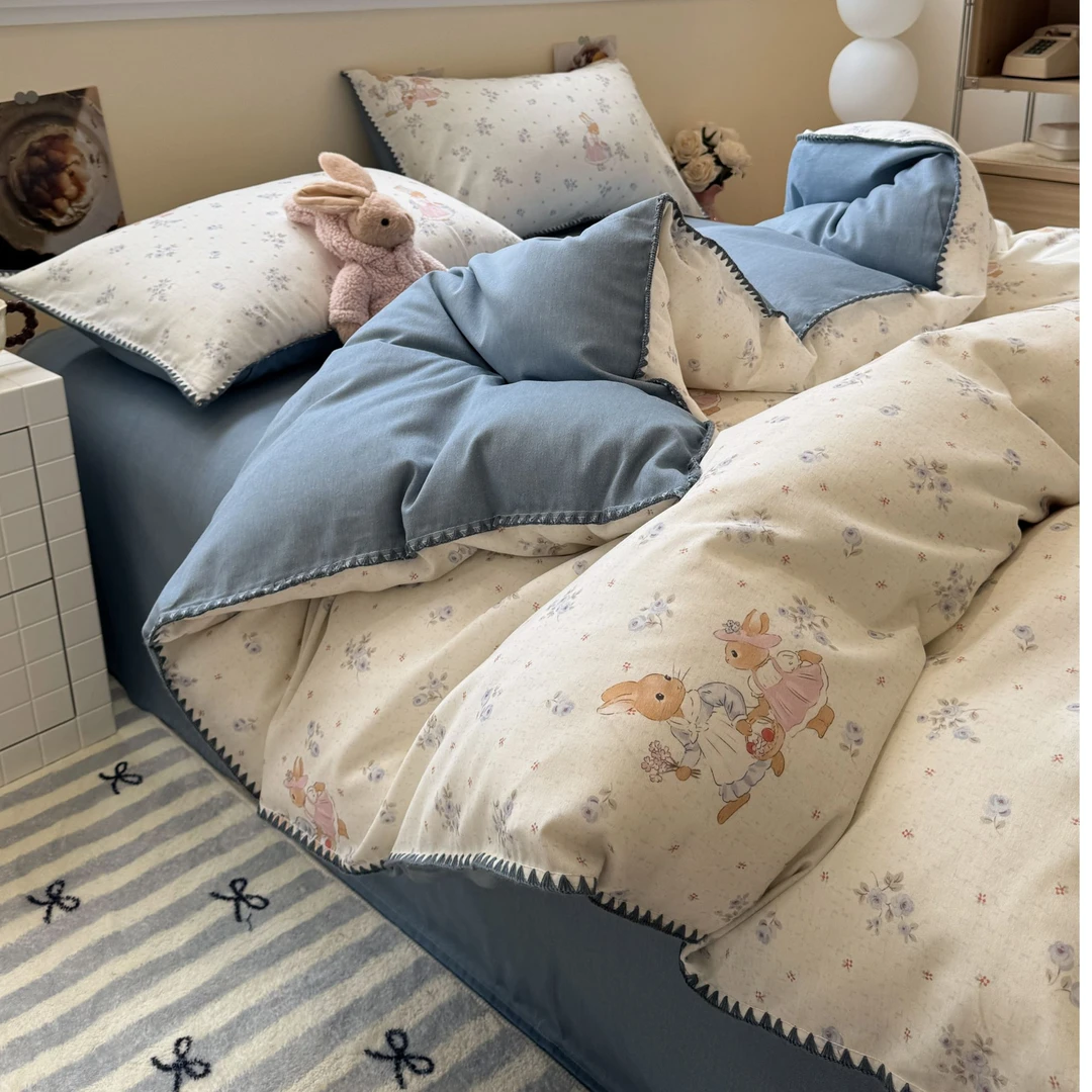 特! 小玲子 兔妈与兔宝系列 秋冬加厚磨毛三角针工艺款 套件