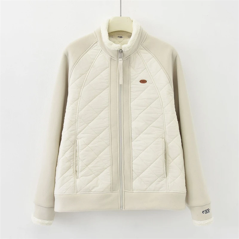 DP「休闲外套」2024加绒加厚冬季新款百搭拼接棉外套HT-320