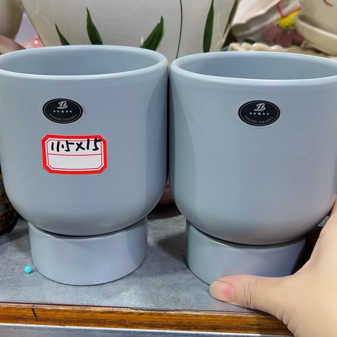 外贸尾单陶瓷花盆凑10米包邮