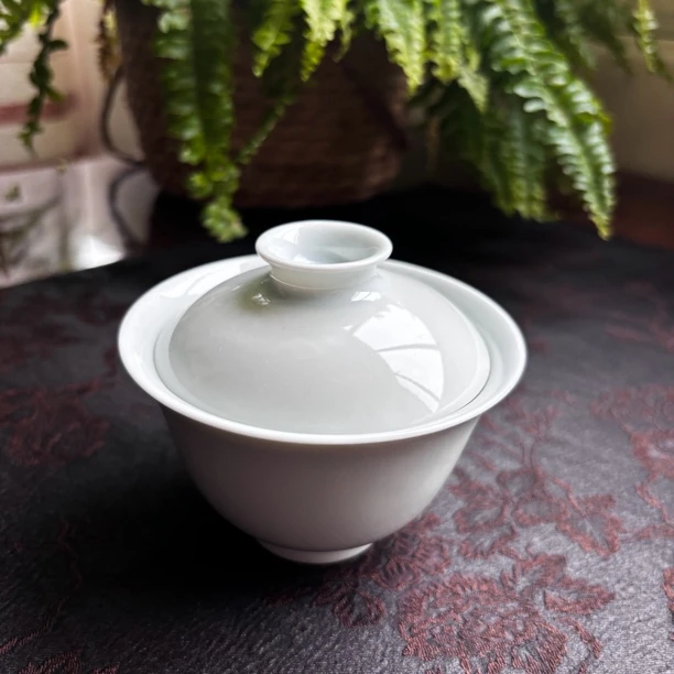 【南风】福利款 仿古泥仿古釉素胎元宝盖碗120cc