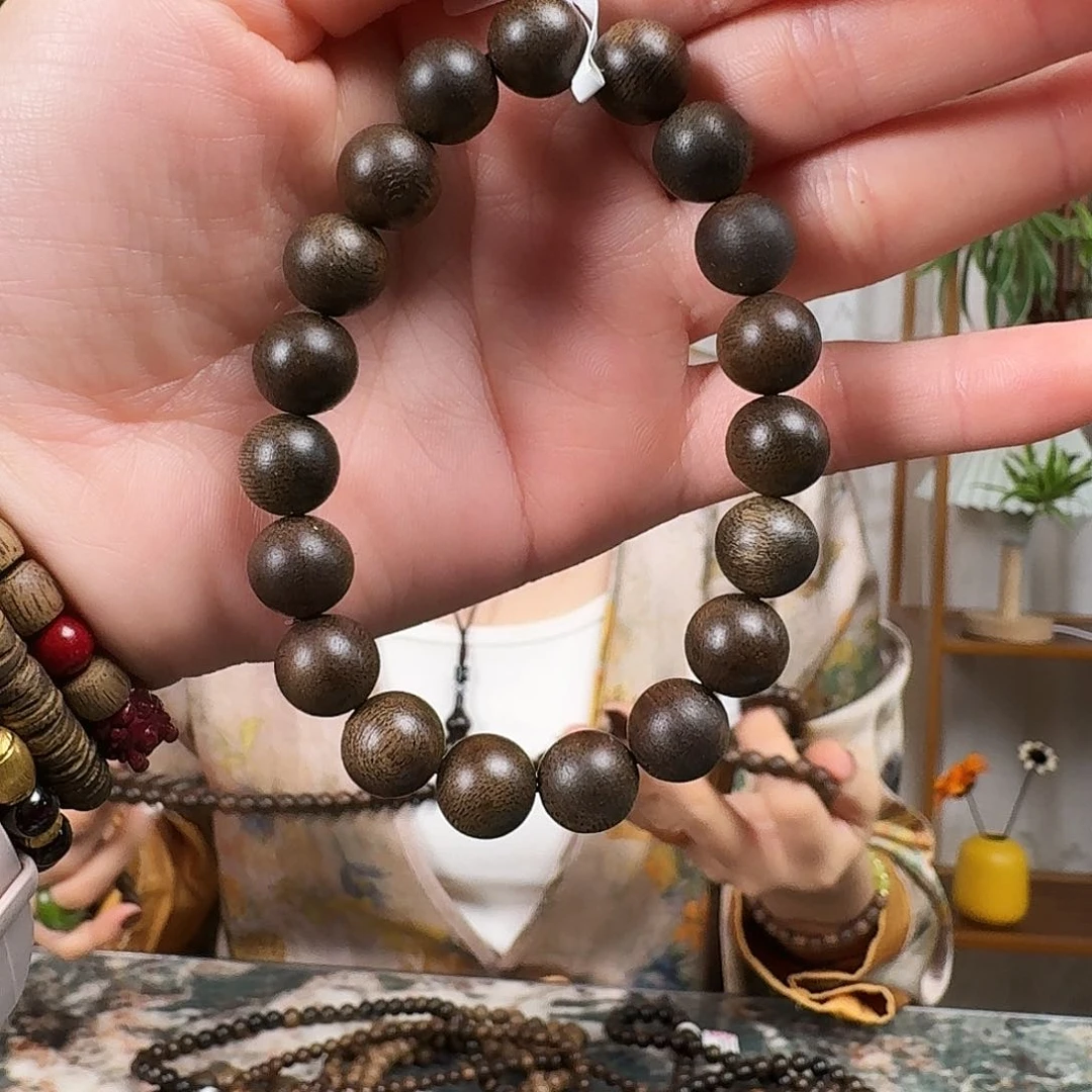 沉香沉香碎屑孤品乌身圆珠单圈卡10多样性发一