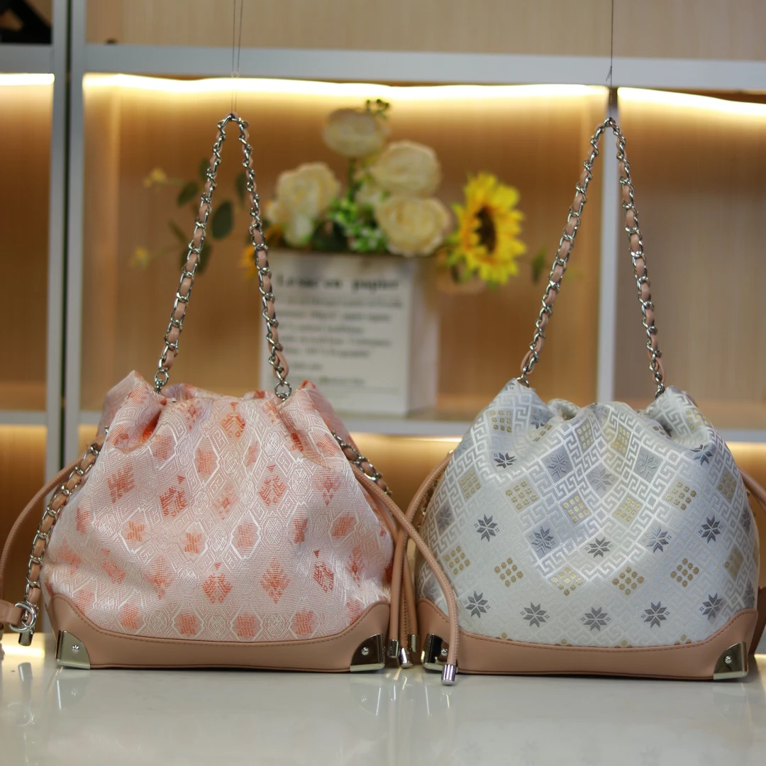 【工美】广西非遗壮锦包福袋水桶包轻奢时尚休闲百搭女士夏季小包包