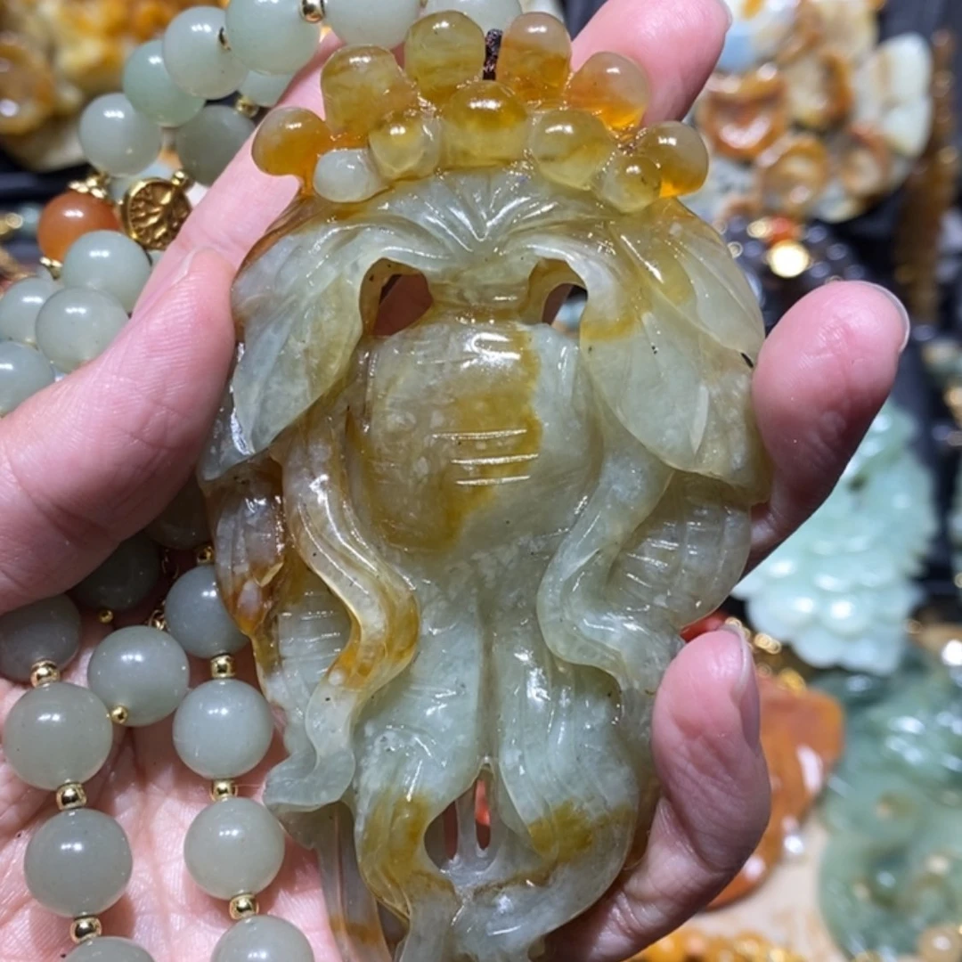 【闪购商品】蛇纹石玉颈饰合金