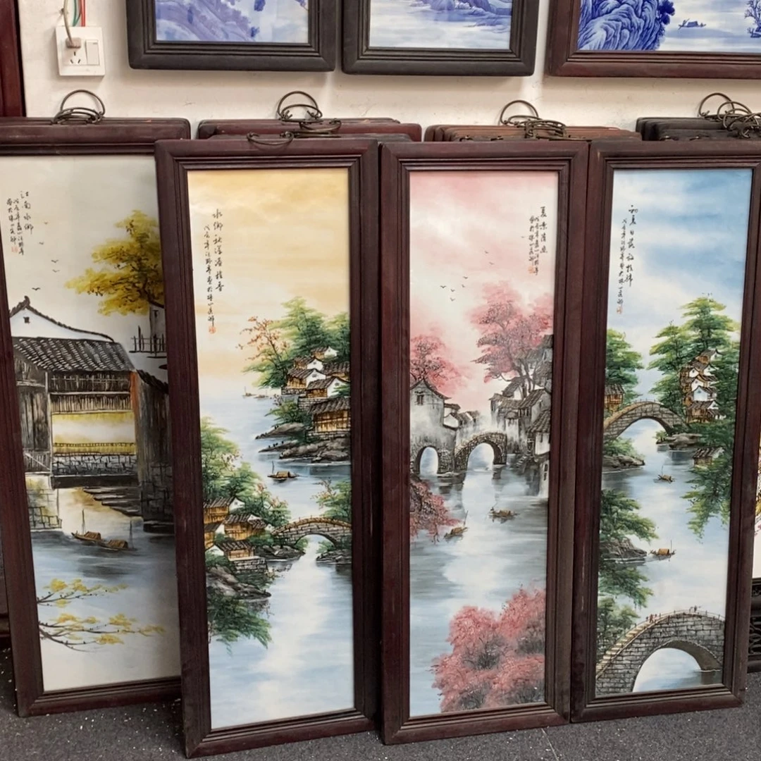 瓷片1.2*40*4景德镇瓷板画柴窑烧制