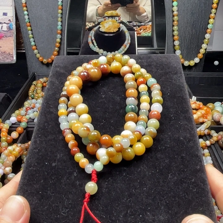 翡翠未镶嵌颈饰项链