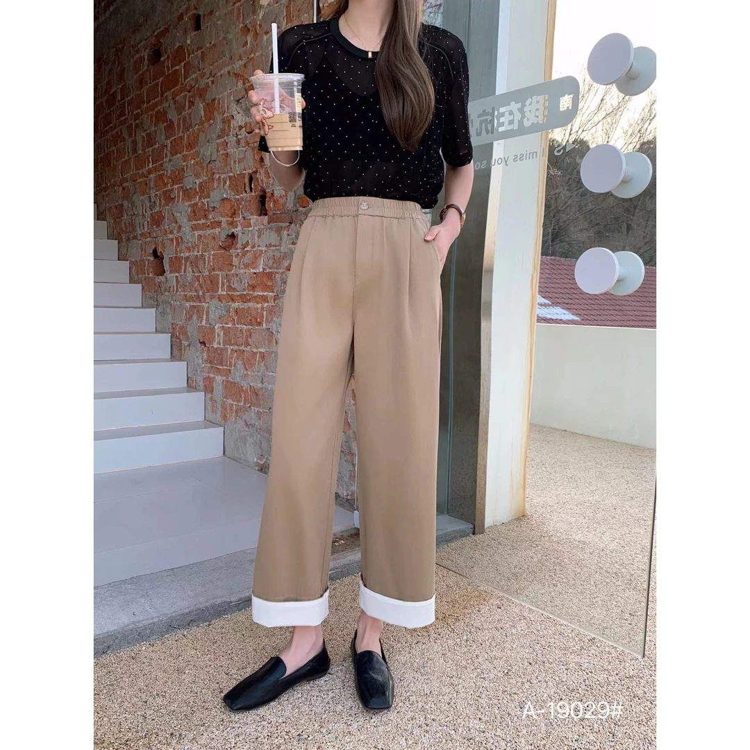 宽松松紧腰休闲裤ZBK32892最小码裤长94（卡码往小拍）