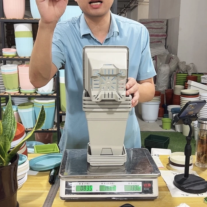 方盆口16高18灰色5只带托