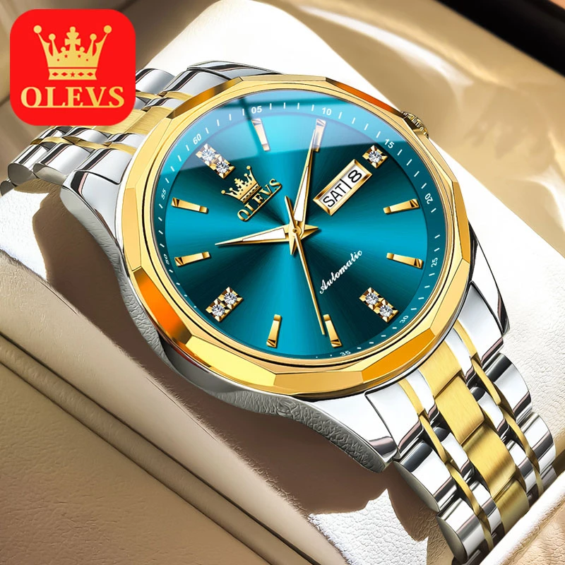 手表男款爆款2025新款菱形镜面男士手表正品时尚腕表全自动机械表