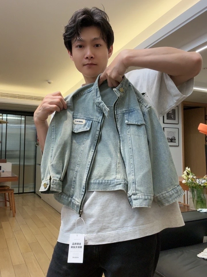 【高定牛仔拉链外套】秋季韩版童装新款儿童秋款立领上衣休闲复古潮