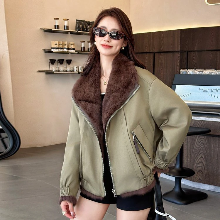 双面穿皮草外套女2025冬季新款派克服两面穿皮毛一体三防保暖时尚